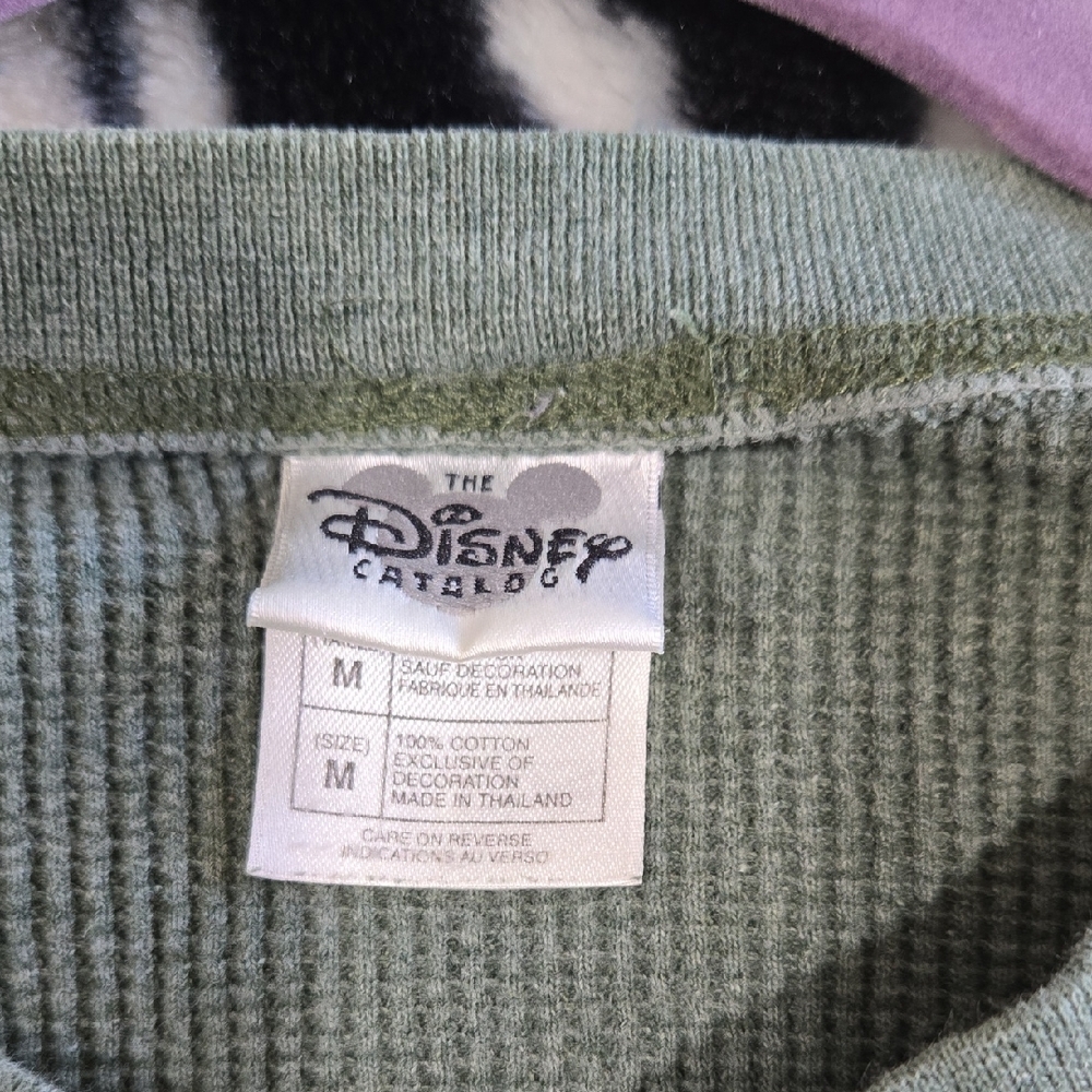vintage Disney Store long-sleeve waffle knit Henley shirt - Picture 5 of 5